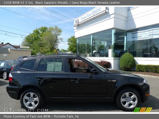2008 BMW X3 3.0si in Black Sapphire Metallic