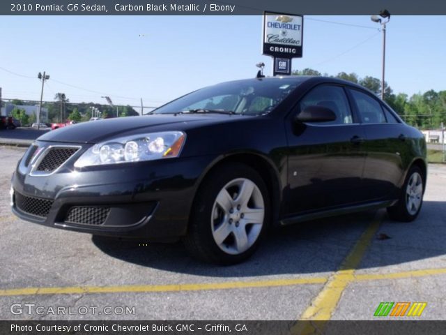2010 Pontiac G6 Sedan in Carbon Black Metallic