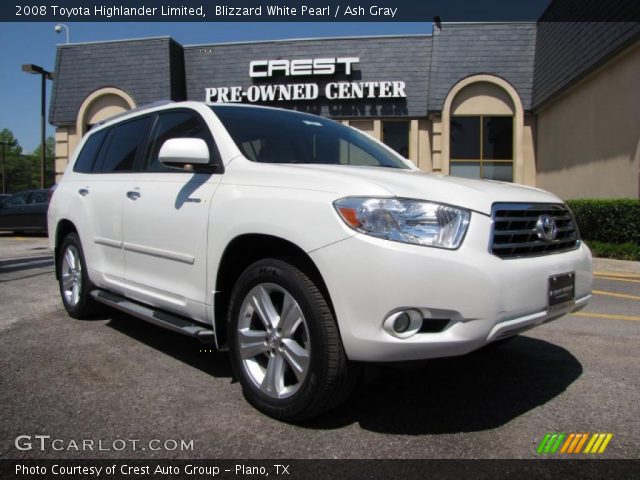 2008 Toyota Highlander Limited in Blizzard White Pearl