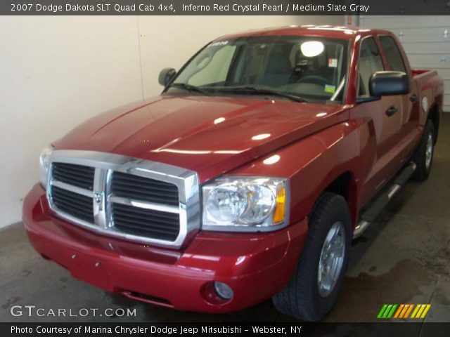 2007 Dodge Dakota SLT Quad Cab 4x4 in Inferno Red Crystal Pearl
