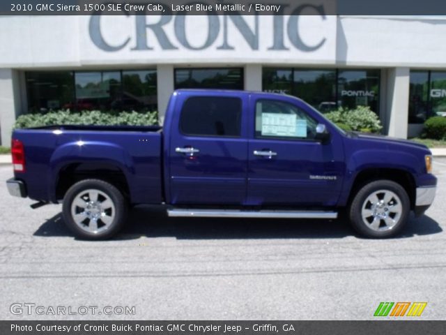 2010 GMC Sierra 1500 SLE Crew Cab in Laser Blue Metallic