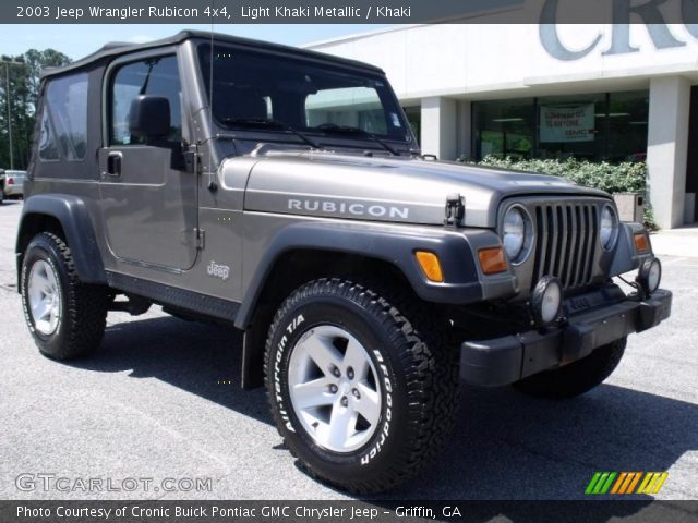 2003 Jeep Wrangler Rubicon 4x4 in Light Khaki Metallic