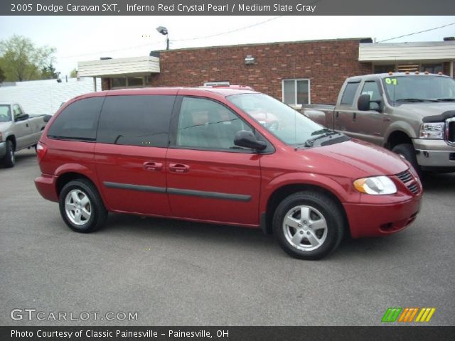 2005 Dodge Caravan SXT in Inferno Red Crystal Pearl