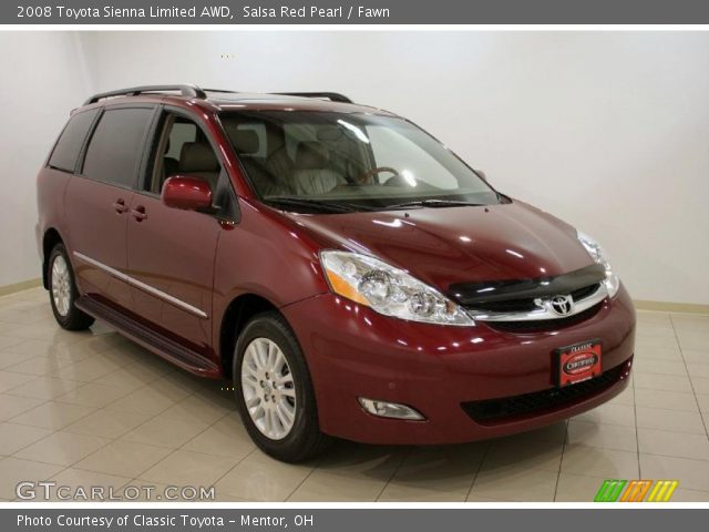 2008 Toyota Sienna Limited AWD in Salsa Red Pearl