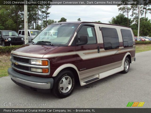 2000 Chevrolet Express G1500 Passenger Conversion Van in Dark Carmine Red Metallic