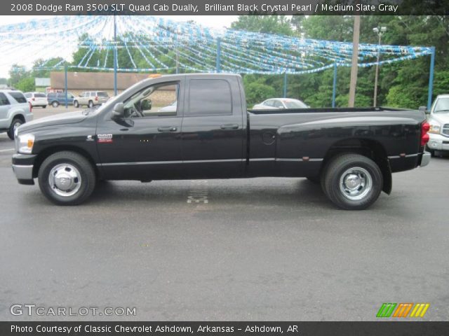2008 Dodge Ram 3500 SLT Quad Cab Dually in Brilliant Black Crystal Pearl