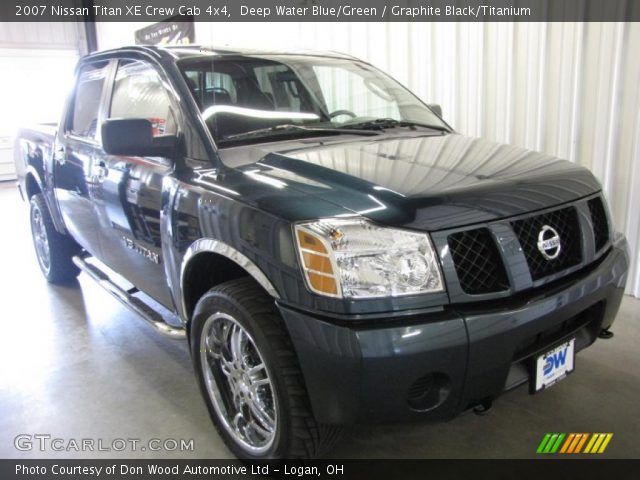 2007 Nissan Titan XE Crew Cab 4x4 in Deep Water Blue/Green