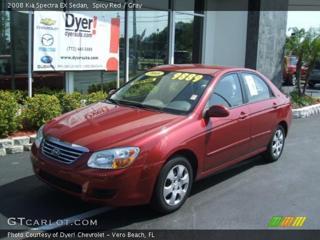 2008 Kia Spectra EX Sedan in Spicy Red