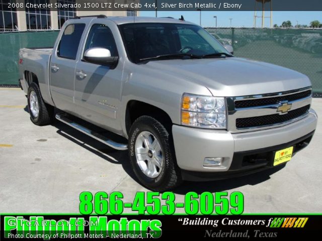 2008 Chevrolet Silverado 1500 LTZ Crew Cab 4x4 in Silver Birch Metallic