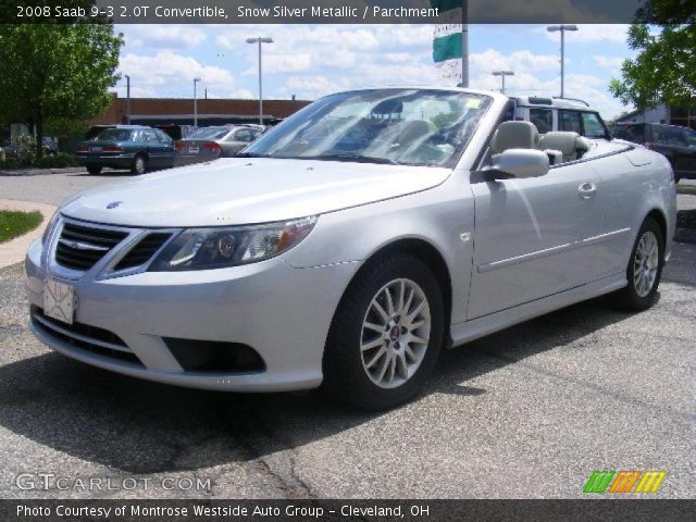 2008 Saab 9-3 2.0T Convertible in Snow Silver Metallic