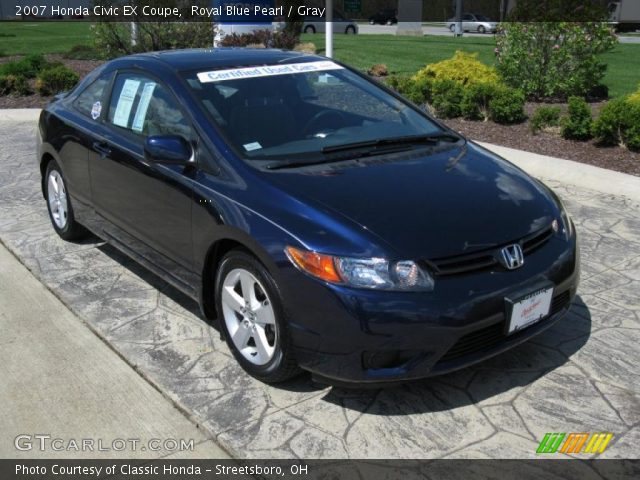 2007 Honda Civic EX Coupe in Royal Blue Pearl
