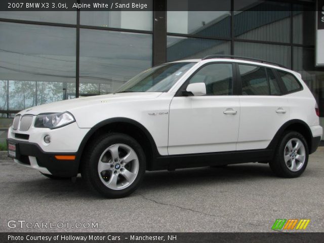 2007 BMW X3 3.0si in Alpine White