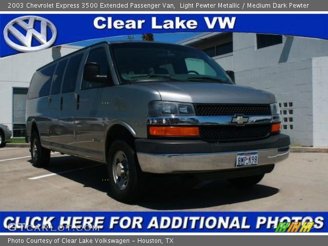 2003 Chevrolet Express 3500 Extended Passenger Van in Light Pewter Metallic