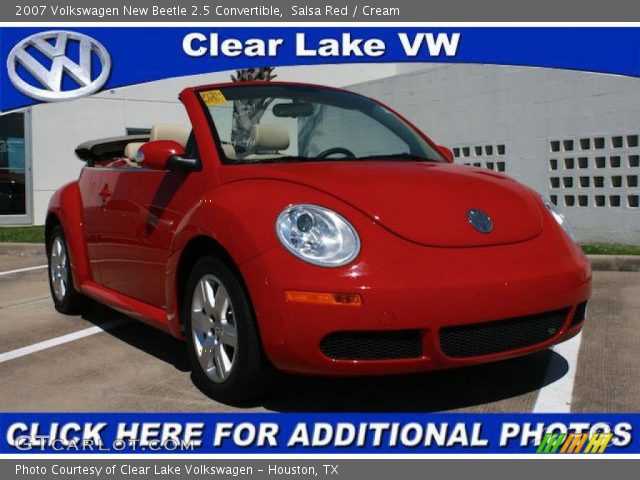 2007 Volkswagen New Beetle 2.5 Convertible in Salsa Red