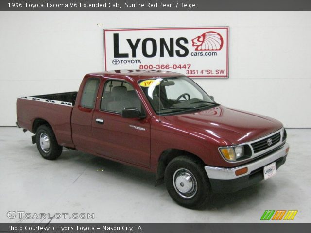 1996 Toyota Tacoma V6 Extended Cab in Sunfire Red Pearl