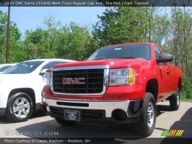 2010 GMC Sierra 2500HD Work Truck Regular Cab 4x4 in Fire Red