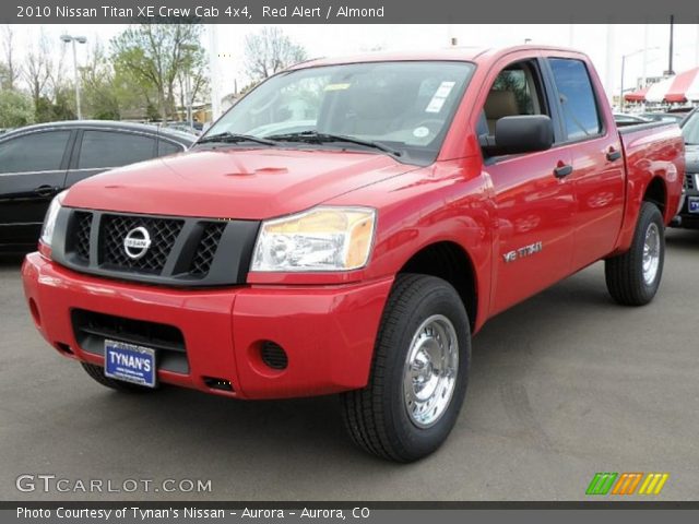 2010 Nissan Titan XE Crew Cab 4x4 in Red Alert