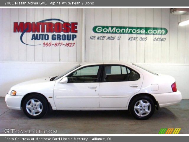 2001 Nissan Altima GXE in Alpine White Pearl