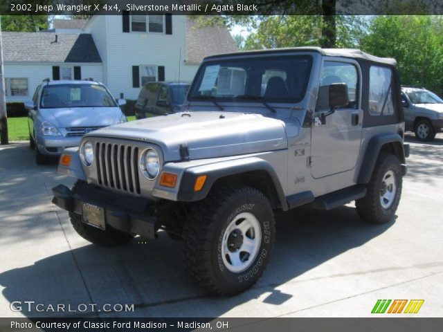 2002 Jeep Wrangler X 4x4 in Silverstone Metallic