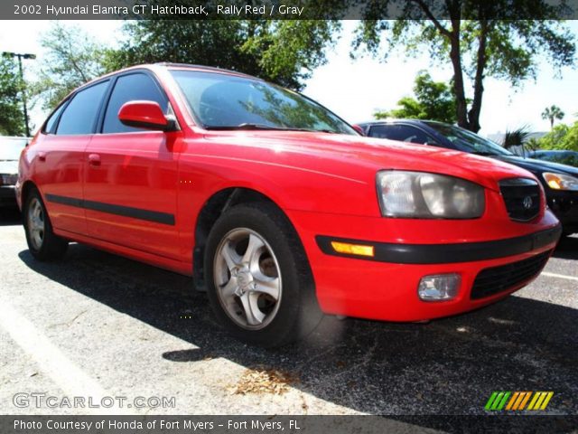 2002 Hyundai Elantra GT Hatchback in Rally Red