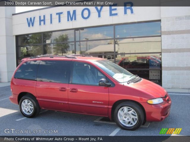 2000 Dodge Caravan Sport in Deep Cranberry Pearl