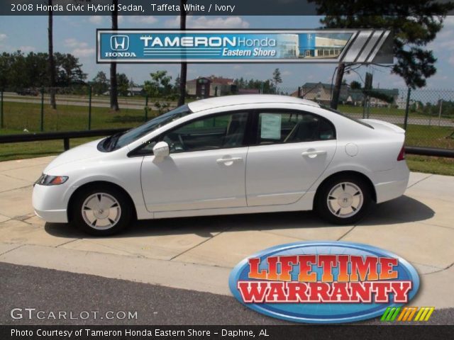 2008 Honda Civic Hybrid Sedan in Taffeta White