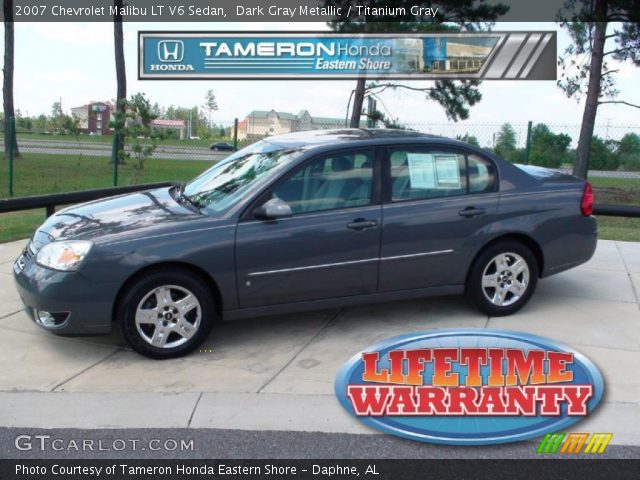 2007 Chevrolet Malibu LT V6 Sedan in Dark Gray Metallic