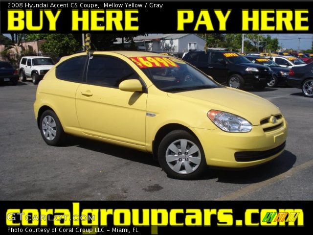 2008 Hyundai Accent GS Coupe in Mellow Yellow