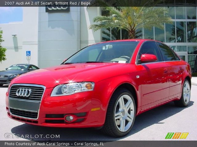 2007 Audi A4 2.0T Sedan in Brilliant Red