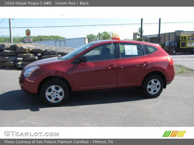2009 Nissan Rogue S AWD in Venom Red