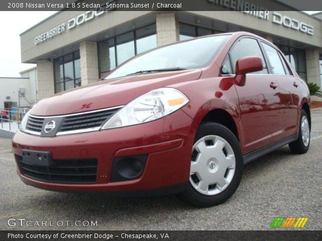 2008 Nissan Versa 1.8 S Sedan in Sonoma Sunset