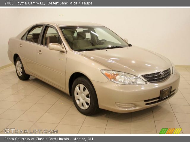 2003 Toyota Camry LE in Desert Sand Mica