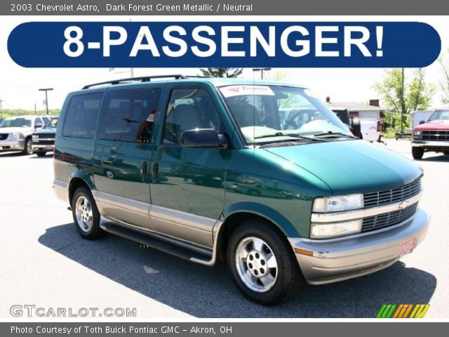 2003 Chevrolet Astro  in Dark Forest Green Metallic