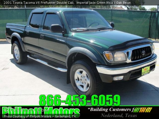 2001 Toyota Tacoma V6 PreRunner Double Cab in Imperial Jade Green Mica