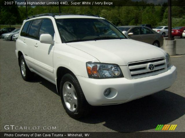 2007 Toyota Highlander Limited 4WD in Super White