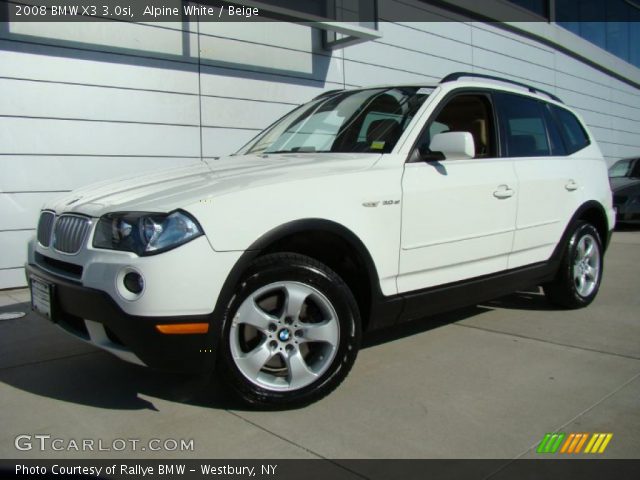 2008 BMW X3 3.0si in Alpine White