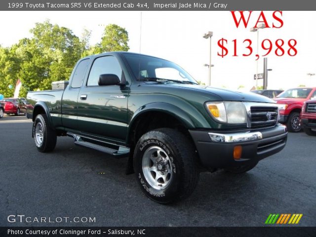 1999 Toyota Tacoma SR5 V6 Extended Cab 4x4 in Imperial Jade Mica