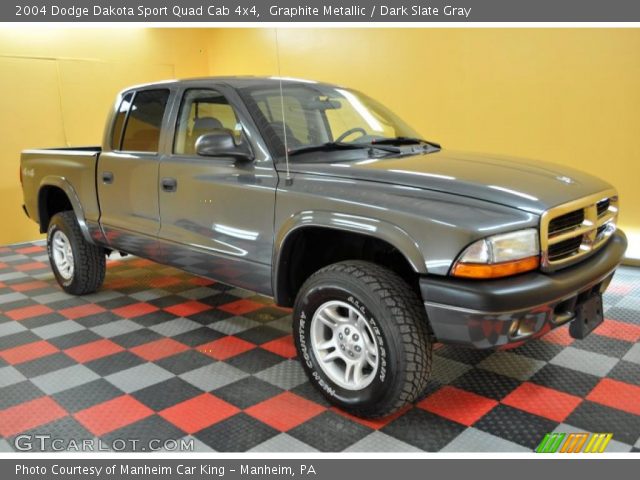 2004 Dodge Dakota Sport Quad Cab 4x4 in Graphite Metallic