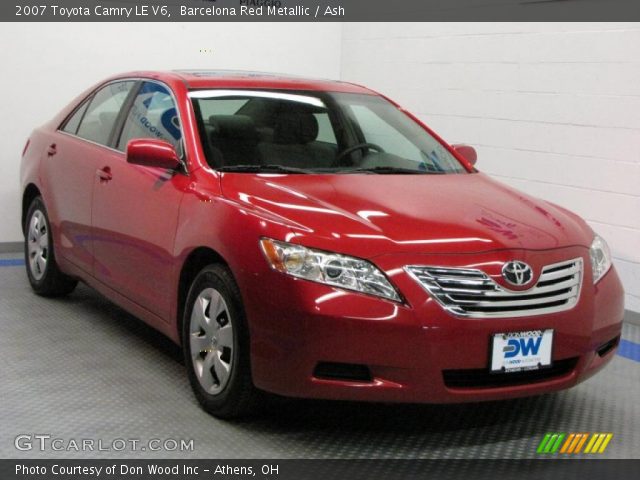 2007 Toyota Camry LE V6 in Barcelona Red Metallic