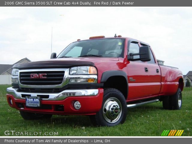 2006 GMC Sierra 3500 SLT Crew Cab 4x4 Dually in Fire Red