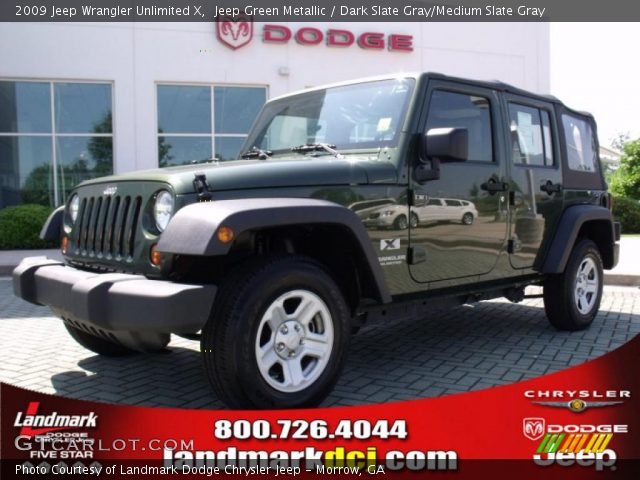 2009 Jeep Wrangler Unlimited X in Jeep Green Metallic