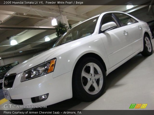 2006 Hyundai Sonata LX V6 in Powder White Pearl