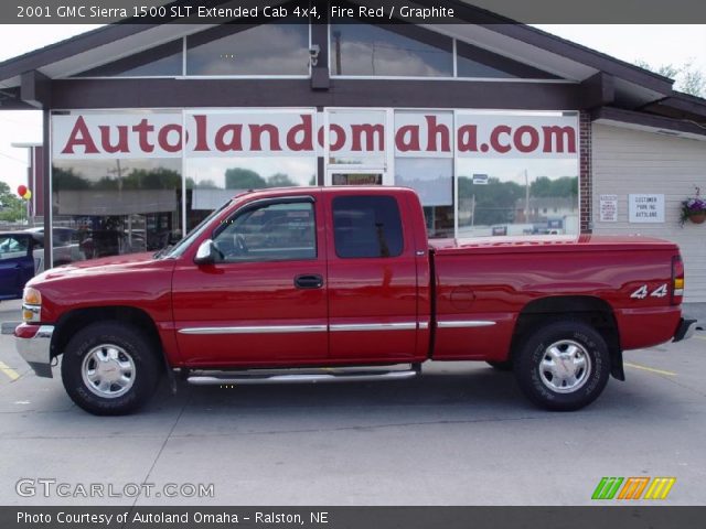 2001 GMC Sierra 1500 SLT Extended Cab 4x4 in Fire Red