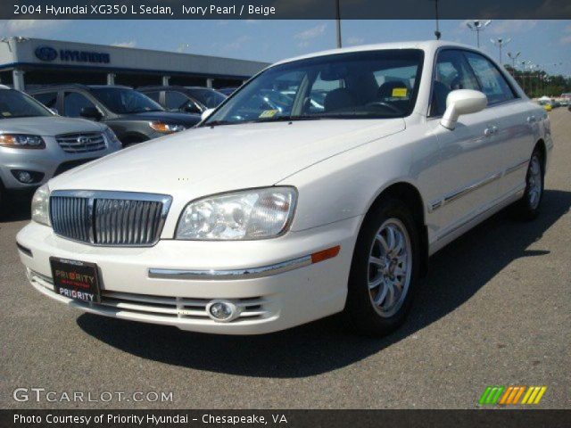 2004 Hyundai XG350 L Sedan in Ivory Pearl