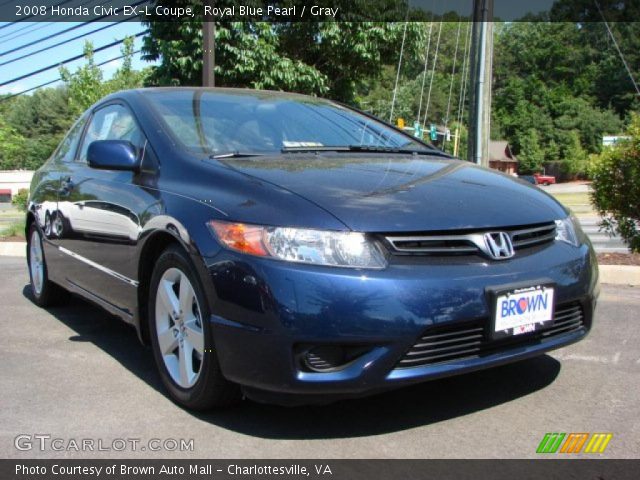 2008 Honda Civic EX-L Coupe in Royal Blue Pearl