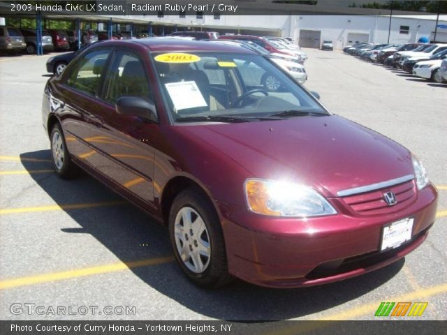 2003 Honda Civic LX Sedan in Radiant Ruby Pearl