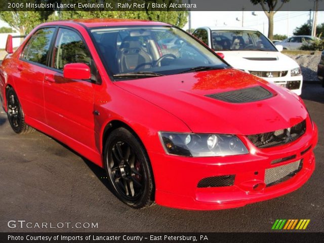 2006 Mitsubishi Lancer Evolution IX in Rally Red