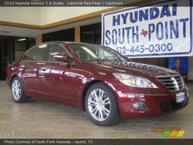 2010 Hyundai Genesis 3.8 Sedan in Cabernet Red Pearl