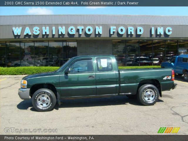 2003 GMC Sierra 1500 Extended Cab 4x4 in Polo Green Metallic