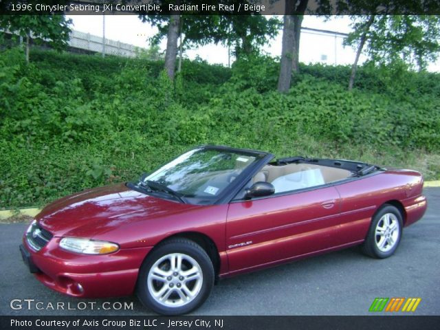 1996 Chrysler Sebring JXi Convertible in Radiant Fire Red